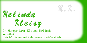 melinda kleisz business card